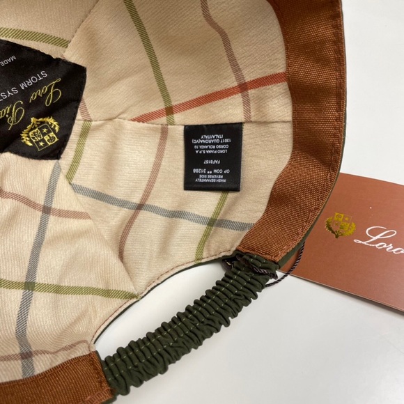 👒🎩Loro Piana Green With Brown Logo Embroidered Baseball Cap - Picture 3 of 9